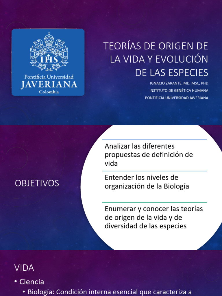 Teorías de Origen de La Vida y Evolución | PDF