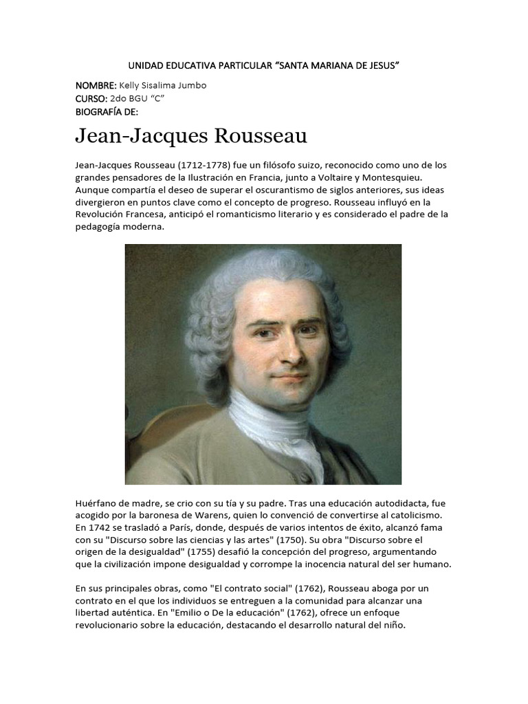 Rousseau : Philosophie et Éducation | PDF