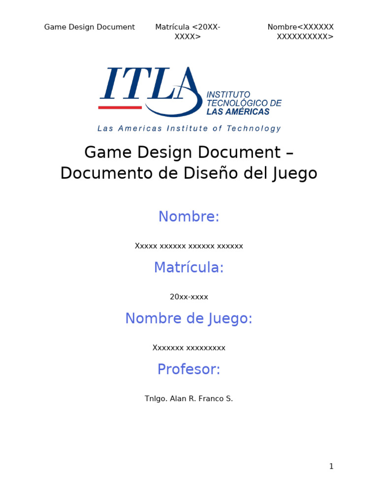 Game Design Document | PDF