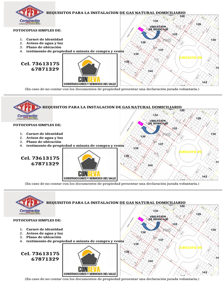 Requisitos para La Instalacion de Gas Natural Domiciliario | PDF