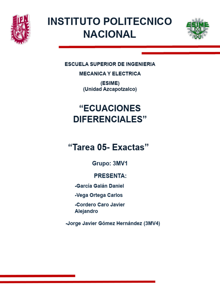 Tarea 05 - Exactas | PDF