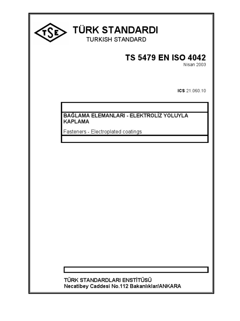 TS 5479 en Iso 4042-2003 | PDF