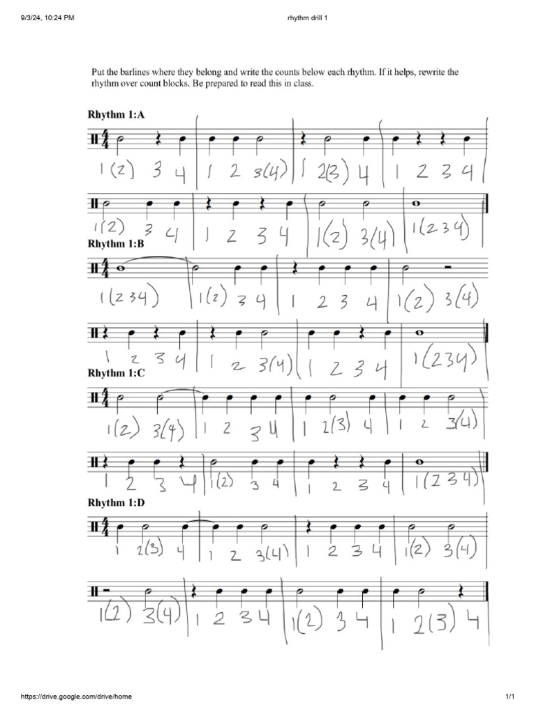 Rhythm Drill 1 Pdf