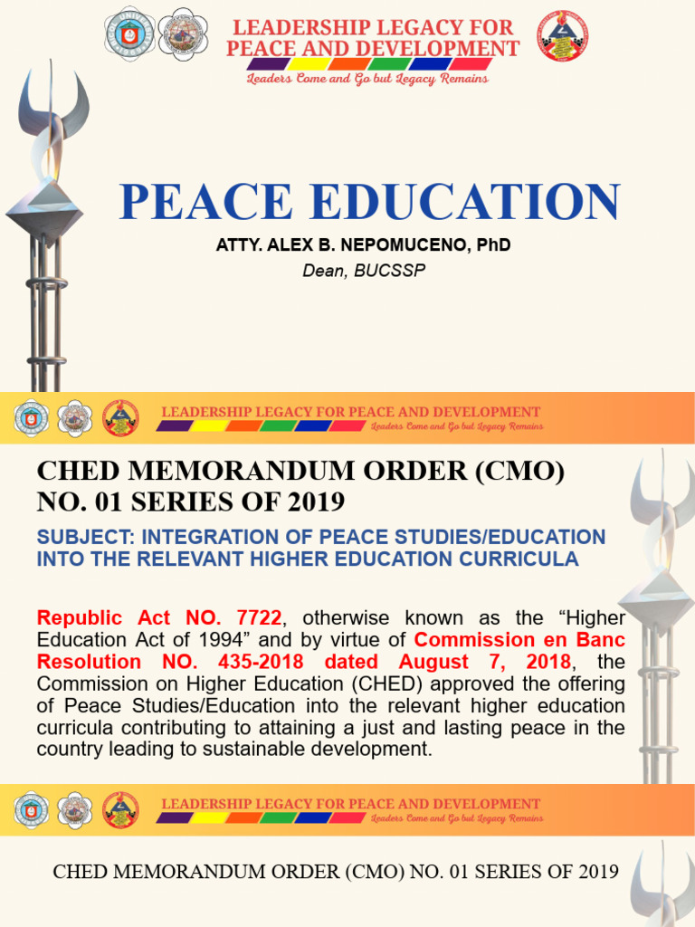 Integration of Peace Education in HEIs | PDF | Peacebuilding | Science ...