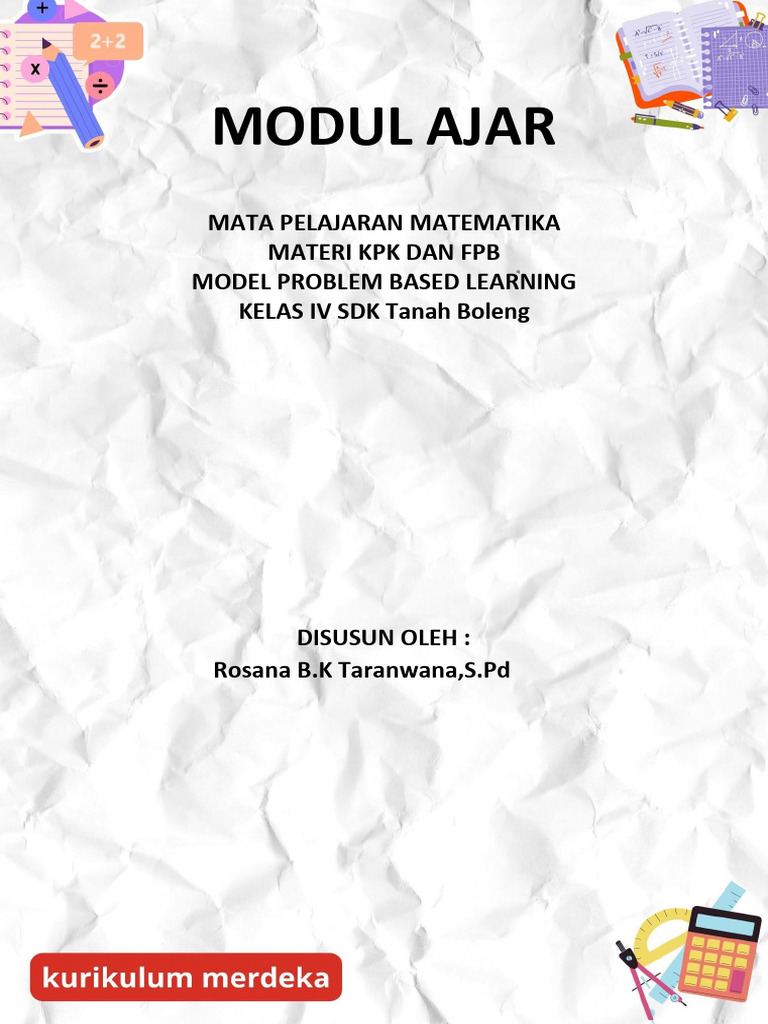 Modul Ajar Matematika Kelas Iv Pdf