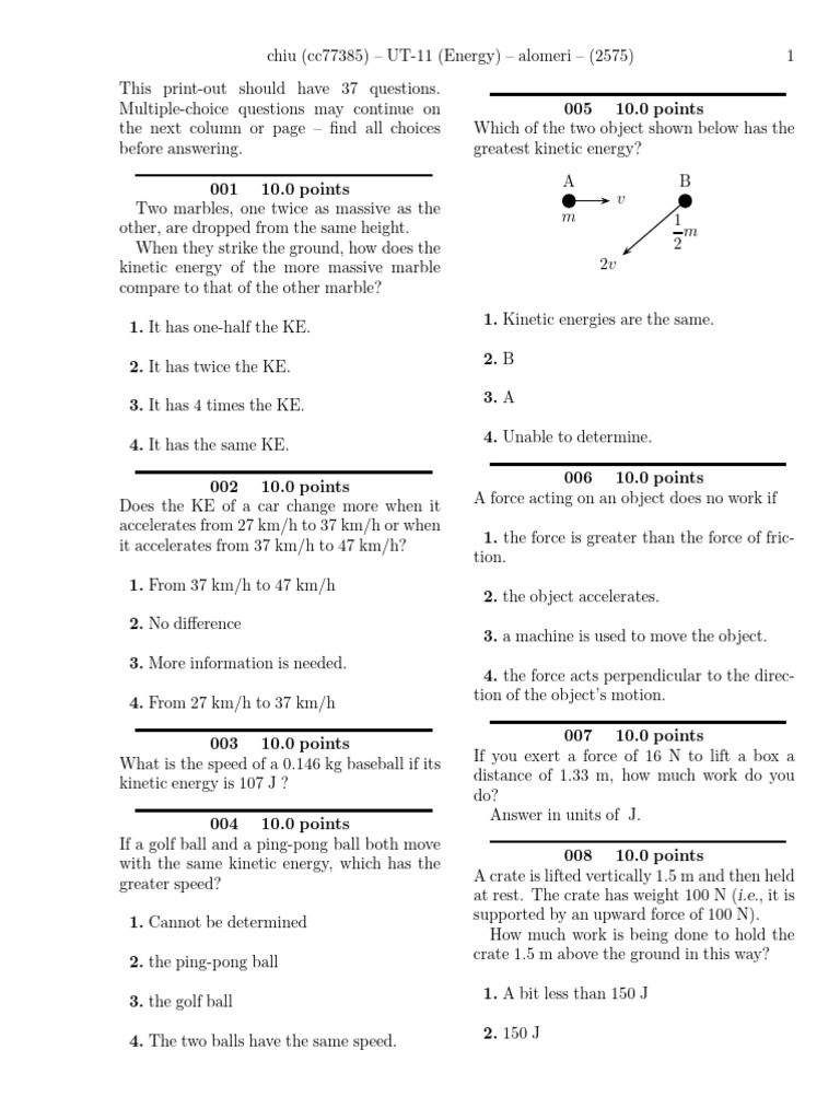 UT 11 - Energy Problems | PDF