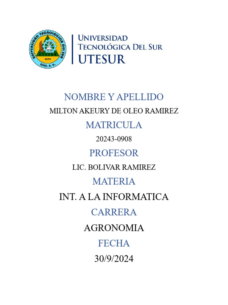 Int. a La Informatica | PDF