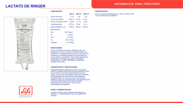 Lactato de Ringer 1 | PDF
