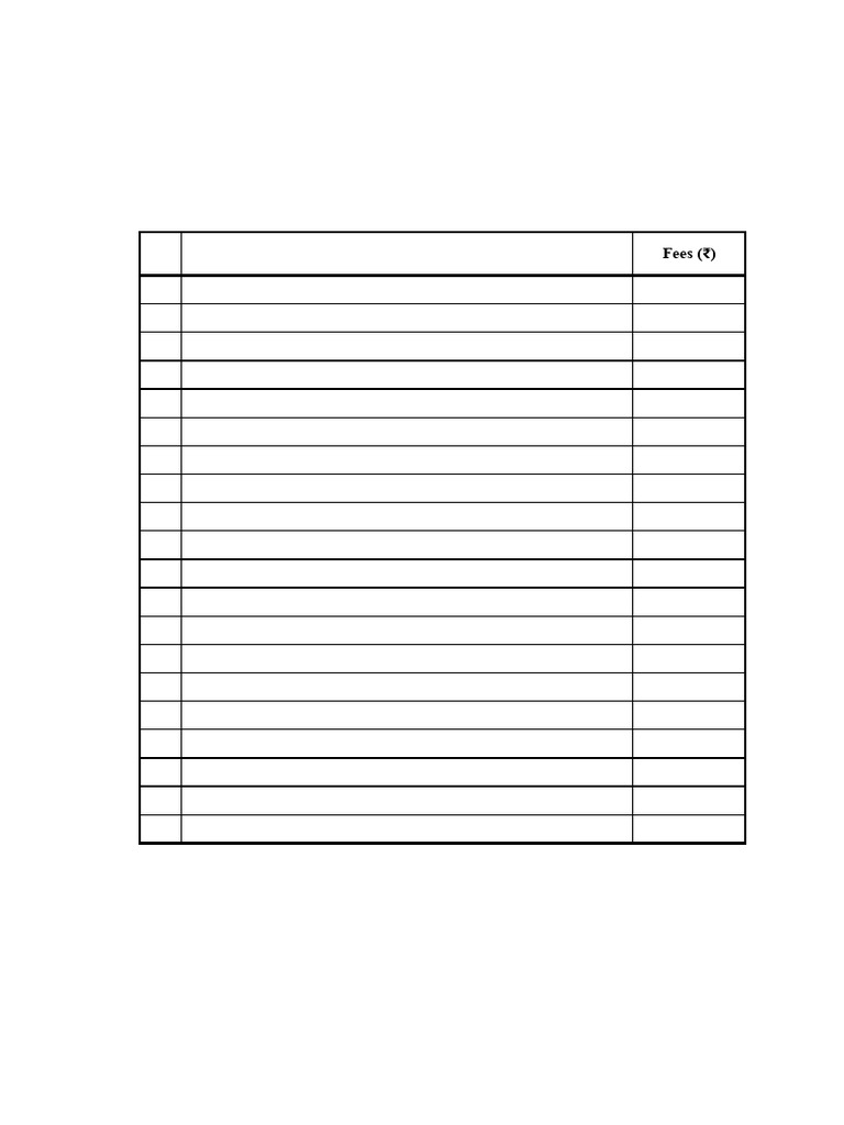Fee Structure Pdf