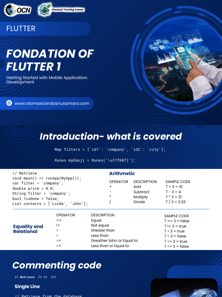 Flutter Basics and Python Loops Guide | PDF | Constructor (Object ...