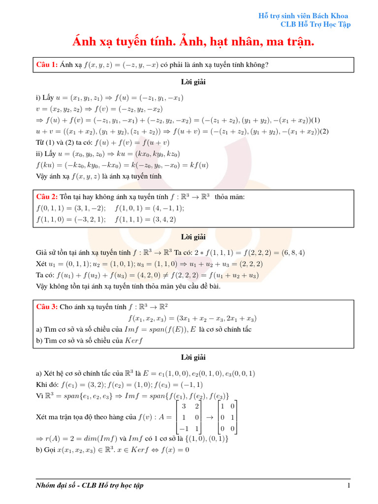 Bài tập - Đáp án - Chương 4 - CLB HTHT | PDF