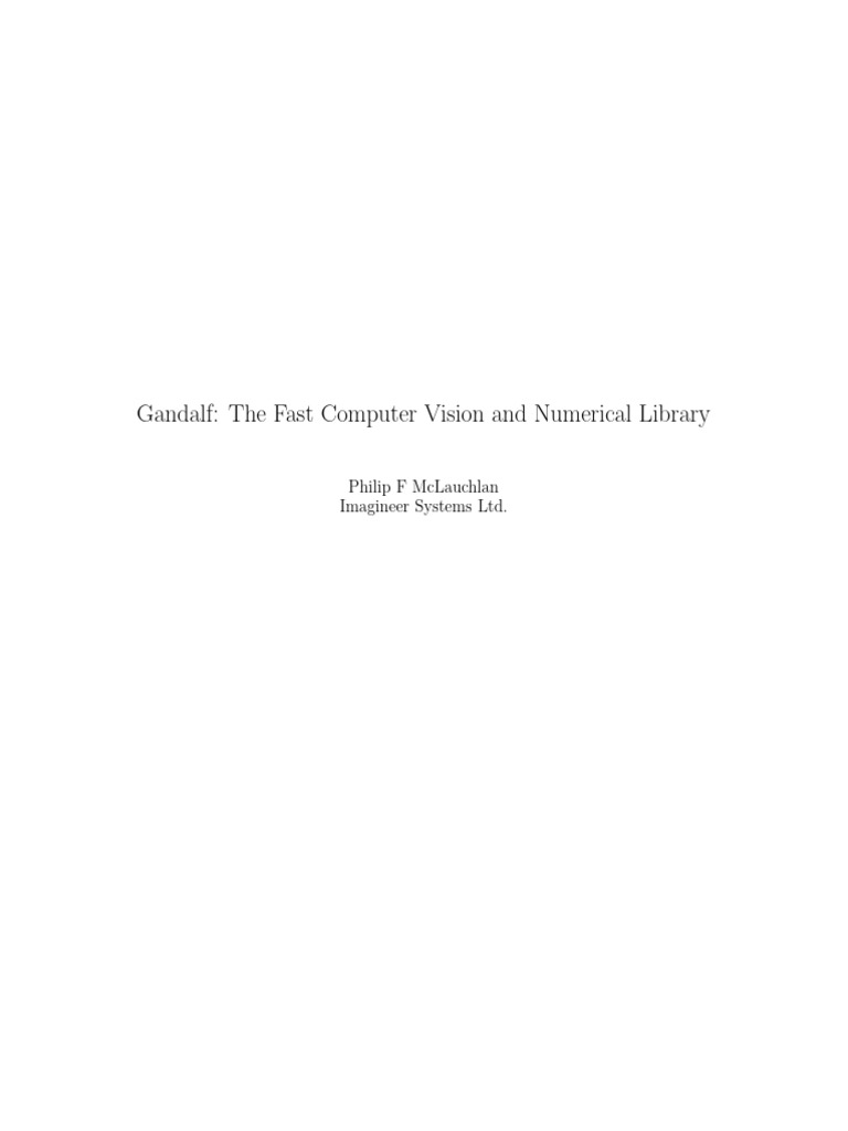 Gandalf SFM | PDF | Matrix (Mathematics) | Computers