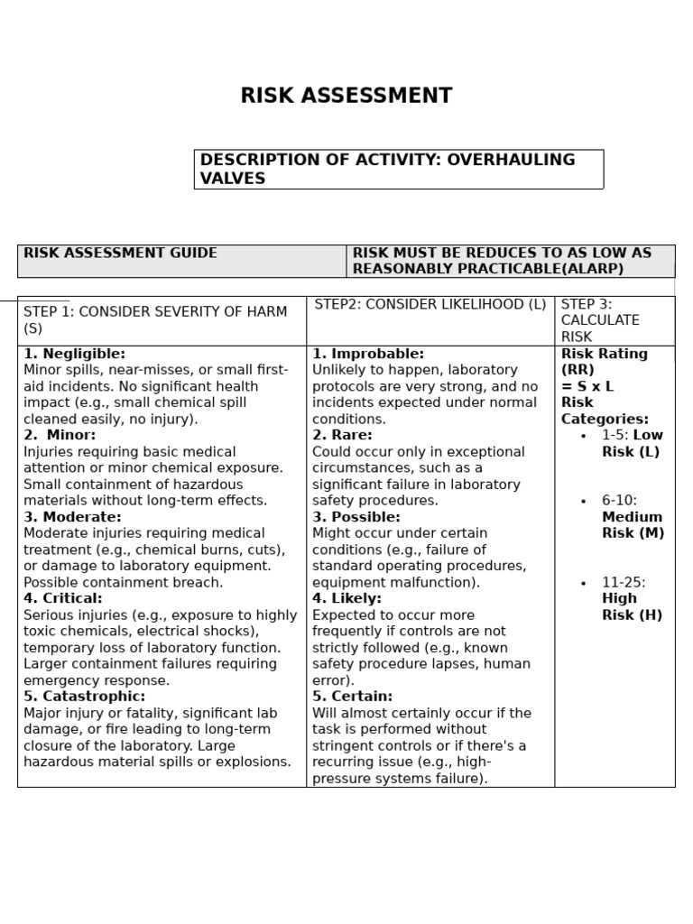 Risk Assesment | PDF