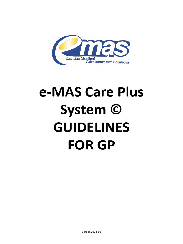 E-MAS New Guideline GP Clinic System - 02.02.2024 | PDF