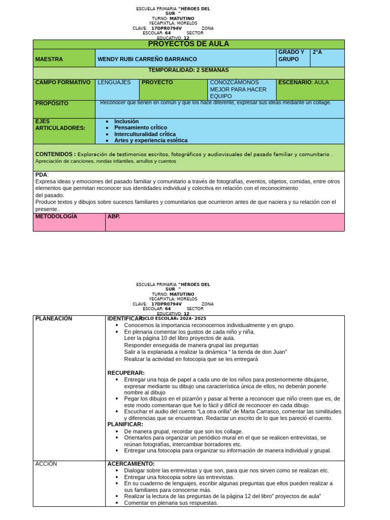 Proyectos de Aula | PDF | Educación primaria | Arte
