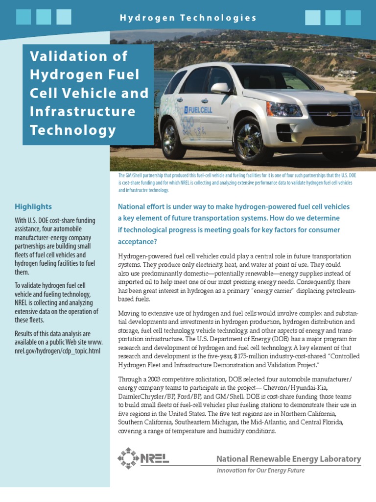 Hydrogen Fuel Cell Vehicle Validation | PDF | Fuel Cell | Fuel Efficiency