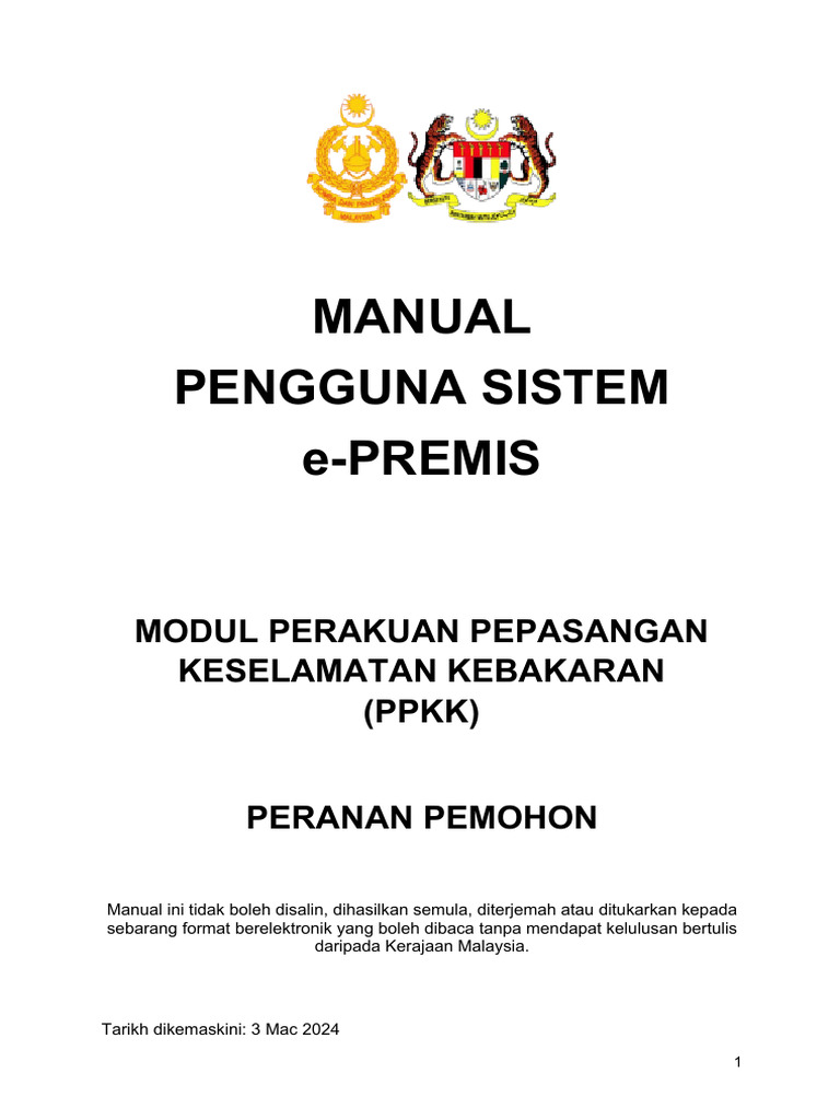 (Bomba Malaysia) PPKK - Manual Pengguna Sistem PPKK 030424 | PDF