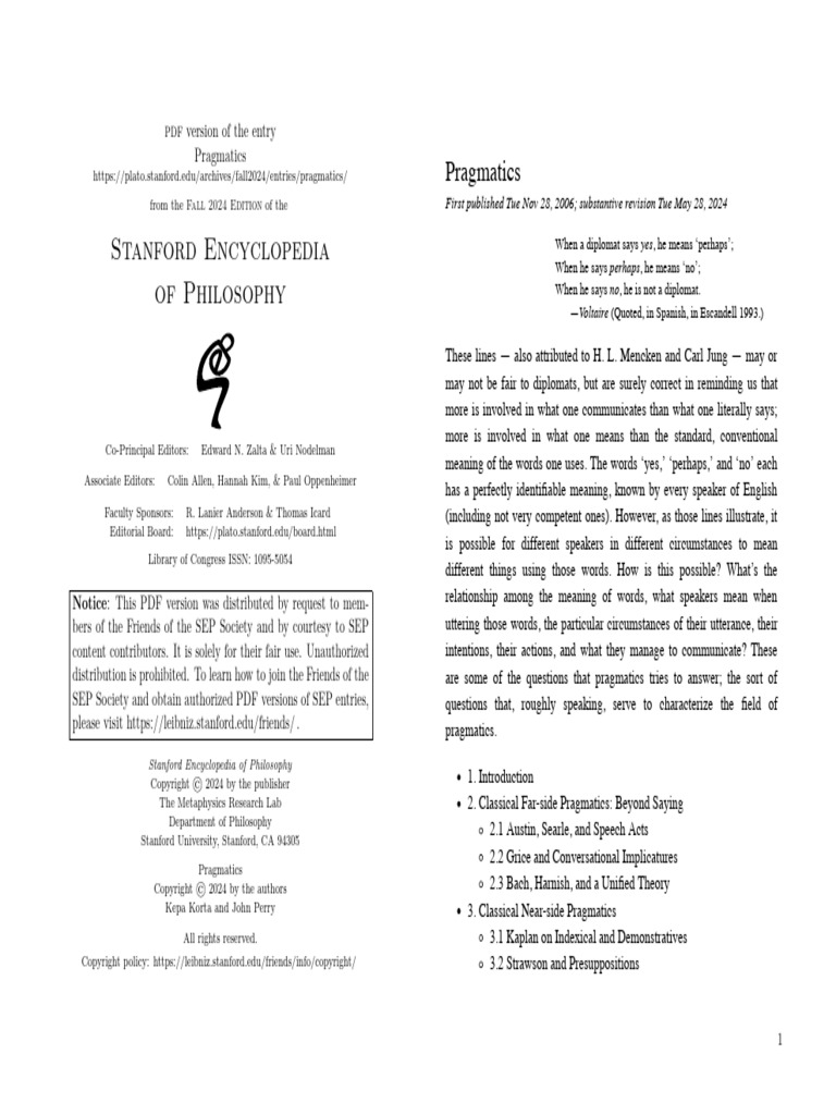 Pragmatics | PDF