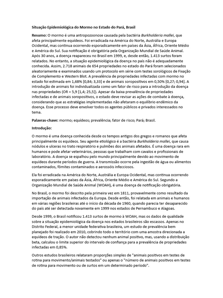 Trabalho de Mormo | PDF