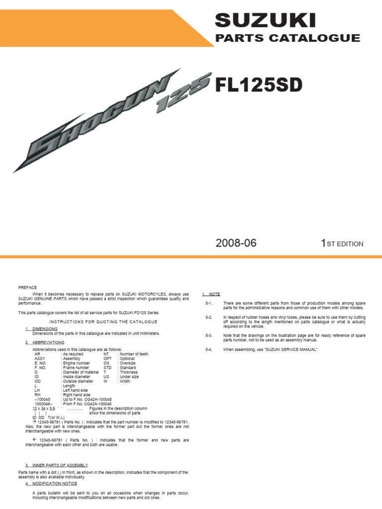 Shogun R 2008 (Fl125sd) | PDF