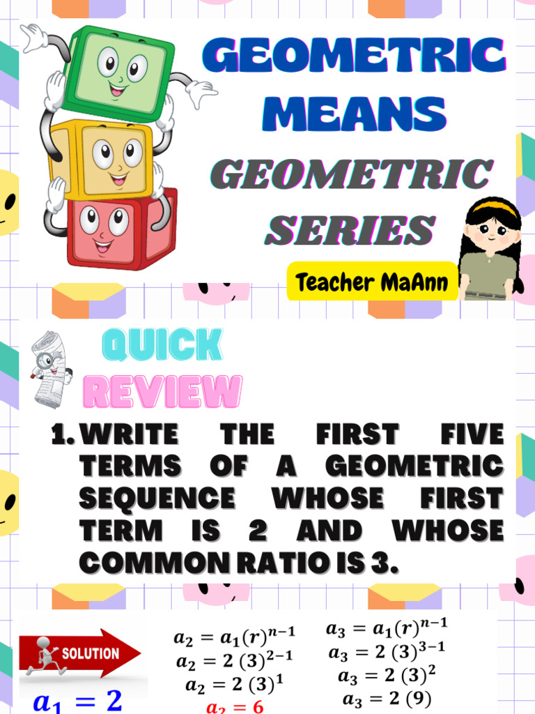 Geometric Means and Series | PDF