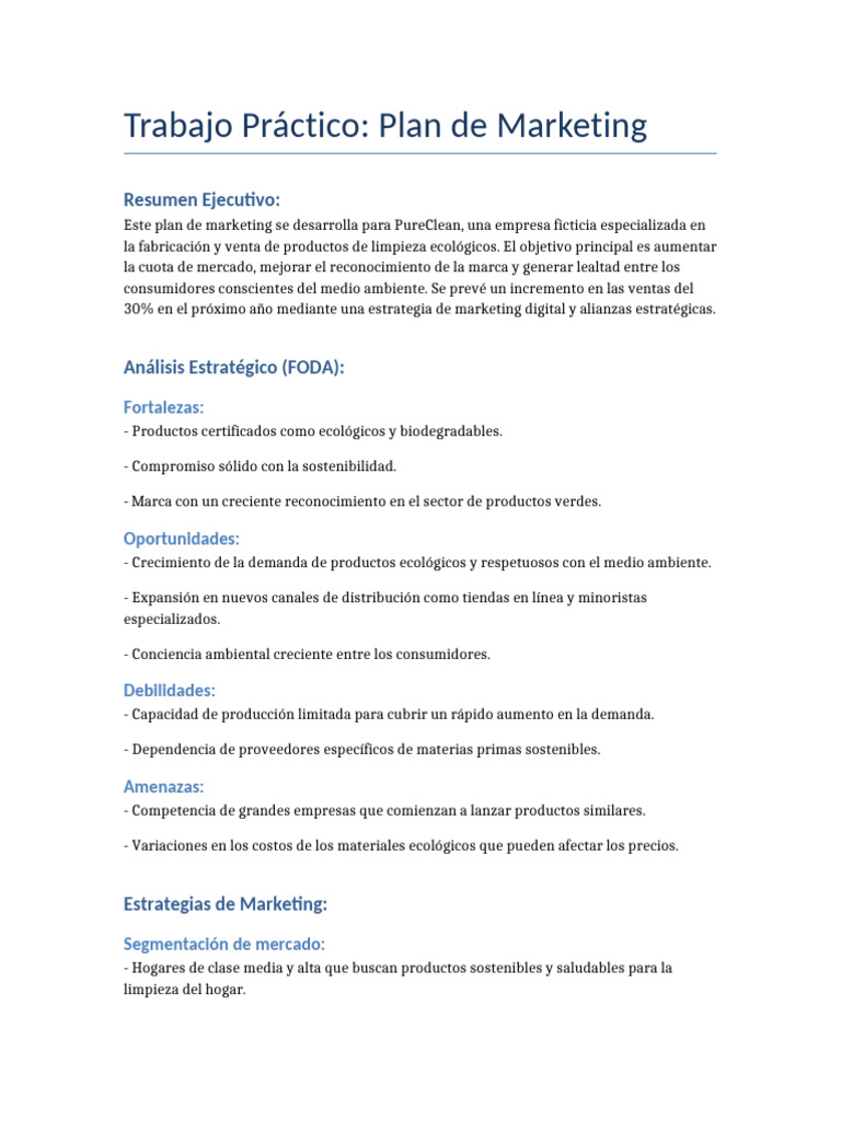 Plan de Marketing PureClean | PDF | Business | Art