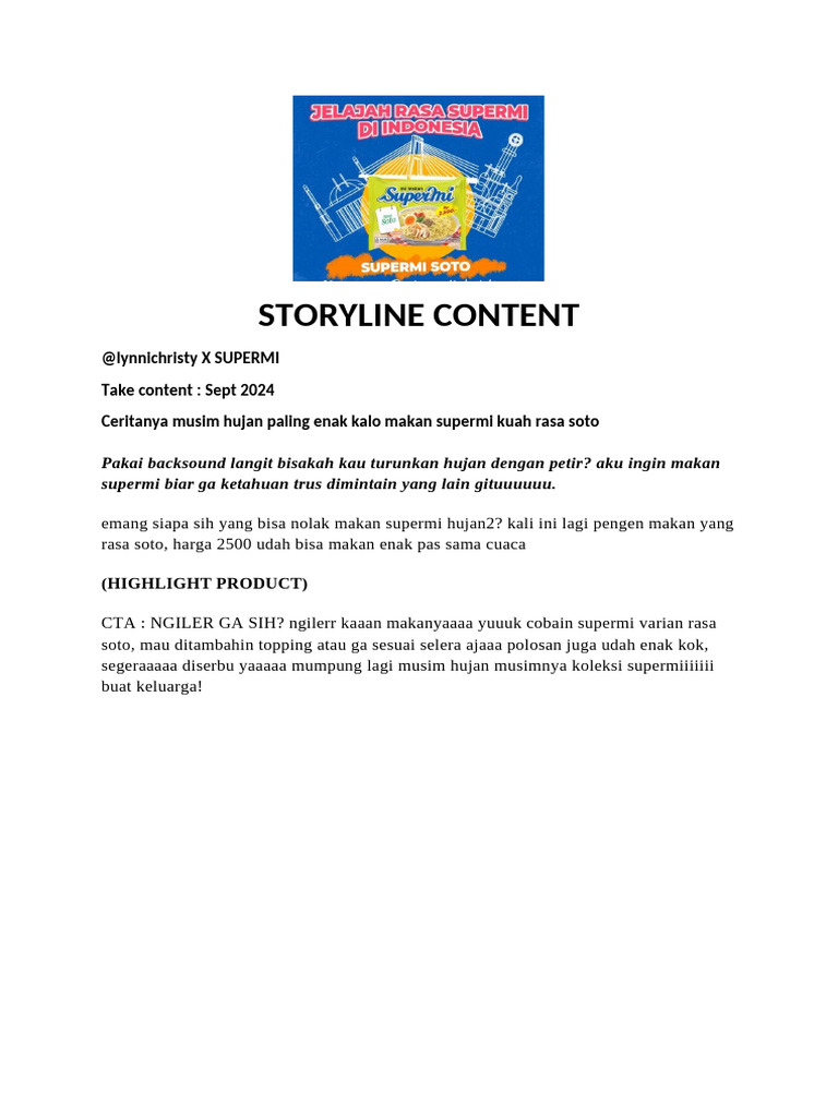 Storyline Content Supermi | PDF
