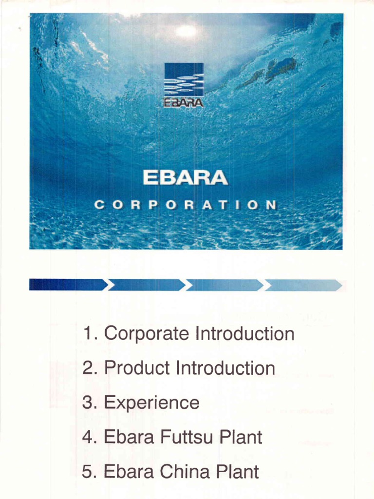 Ebara Pumps Catalogue