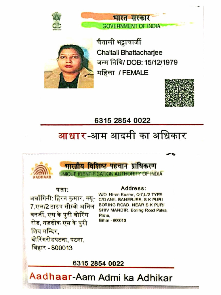 Chaitali Aadhar | PDF