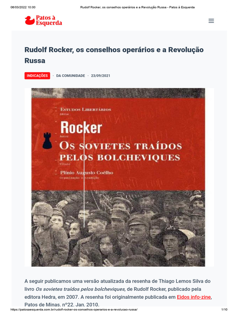 Conselhos Operários na Revolução Russa | PDF | Anarquismo | História