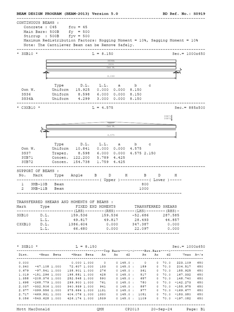 3XB10 | PDF | Beam (Structure) | Mechanics