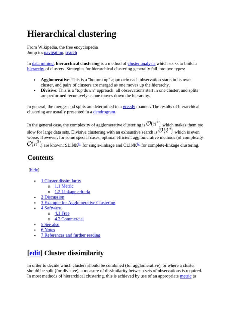 Hierarchical Clustering | PDF