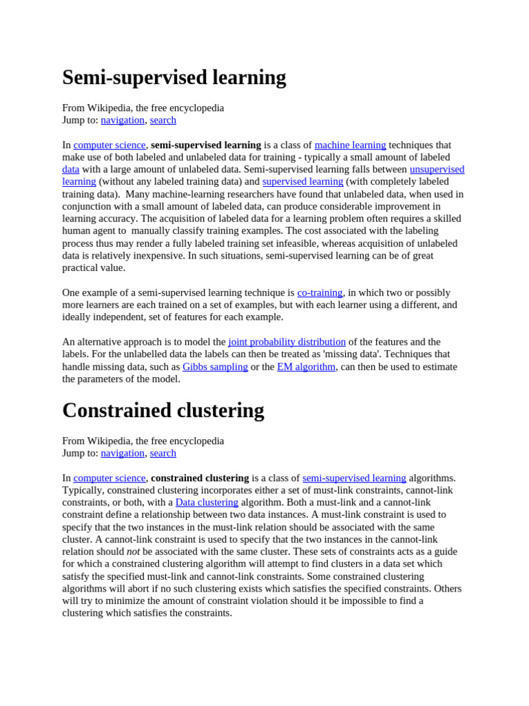 Semi Supervised | PDF