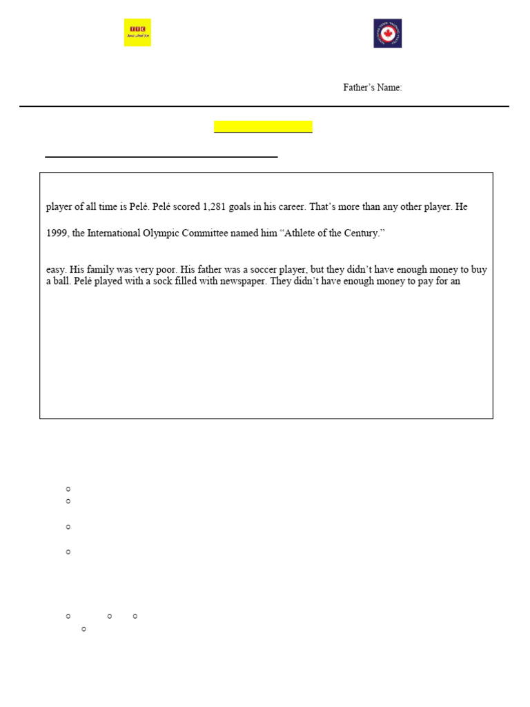A2 12 Months Final Test | PDF