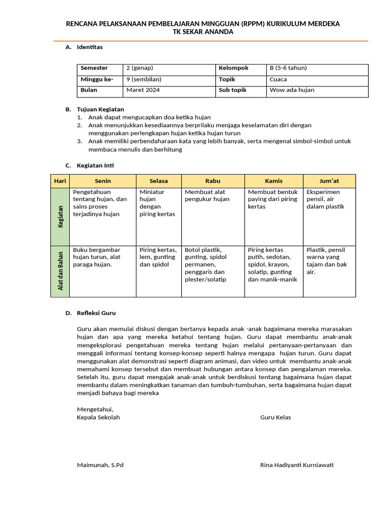 RPPM Kumer Minggu 9 | PDF