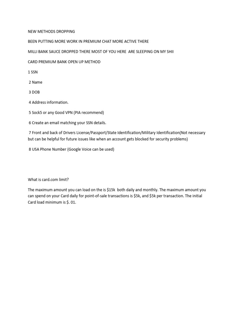 card-premium-bank-open-up-method-pdf