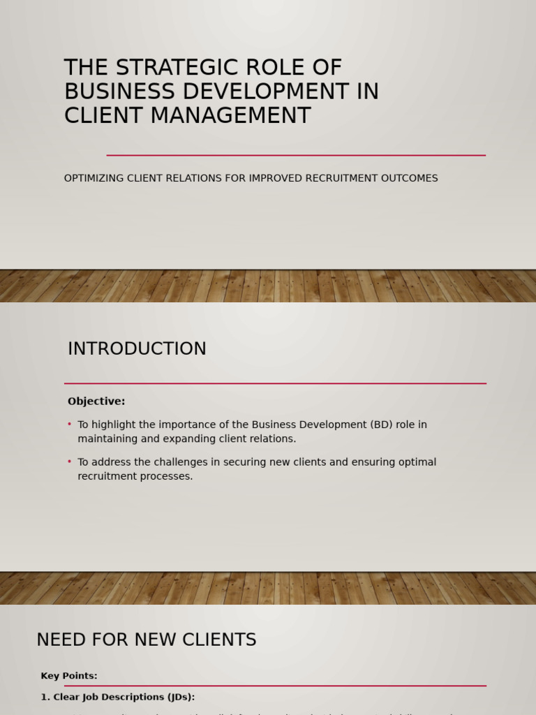 The Strategic Role of Business Development in Client PDF