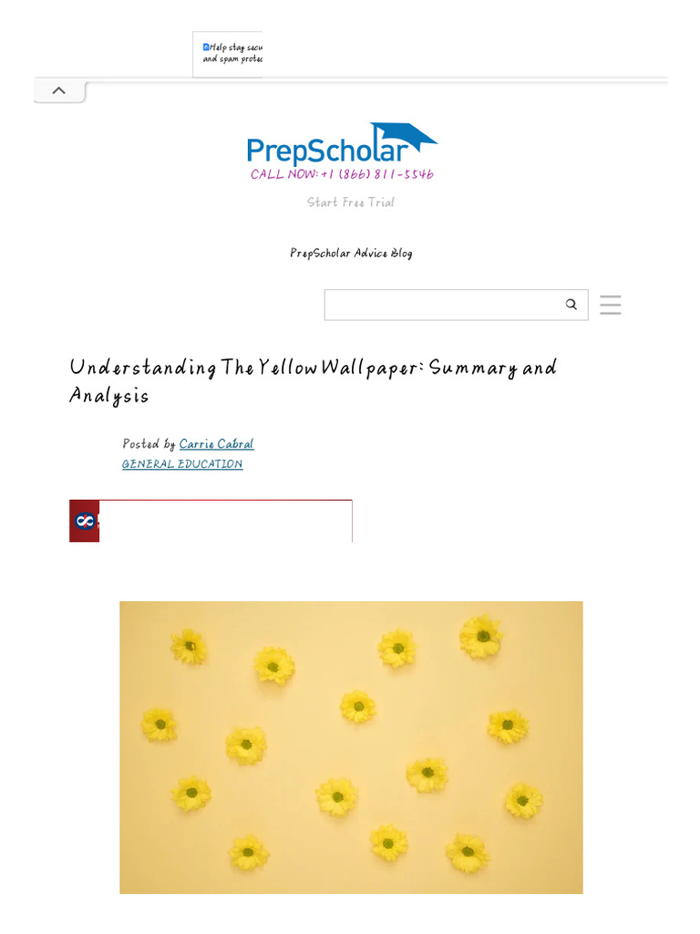 Understanding the Yellow Wallpaper_ Summary and Analysis · PrepScholar