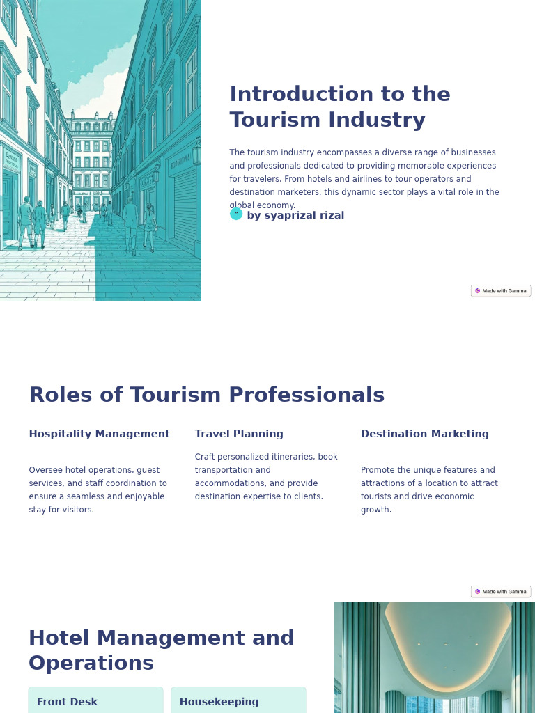 Introduction To The Tourism Industry | PDF