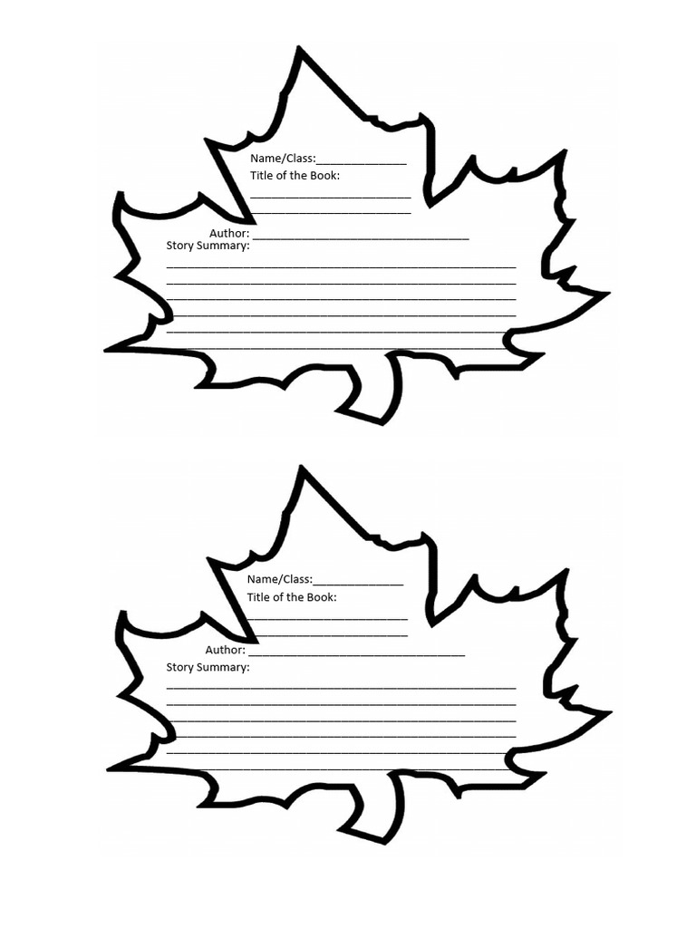 Reading Challenge Leaf Form | PDF