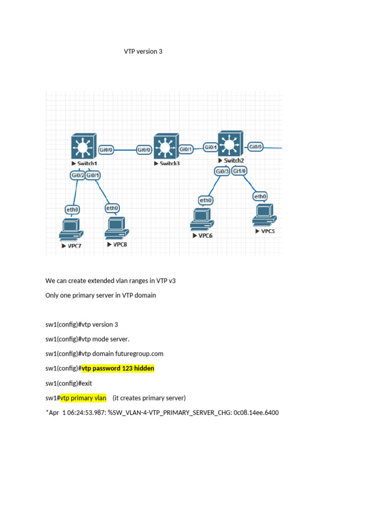 VTP Version 3 | PDF