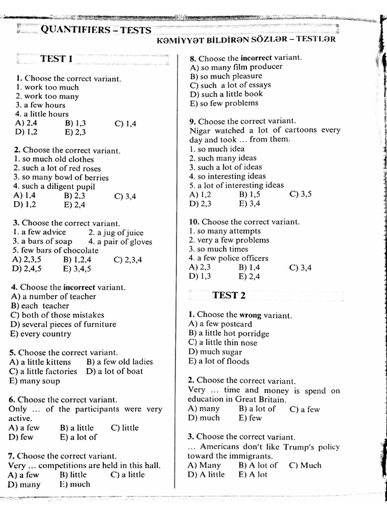 Quantifiers | PDF