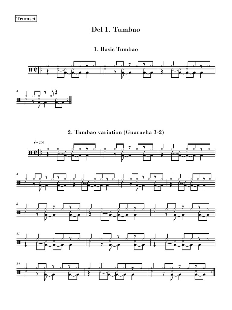 Guaracha e Montuno - 01 - Trumset | PDF | Cuban Music | Musical Forms