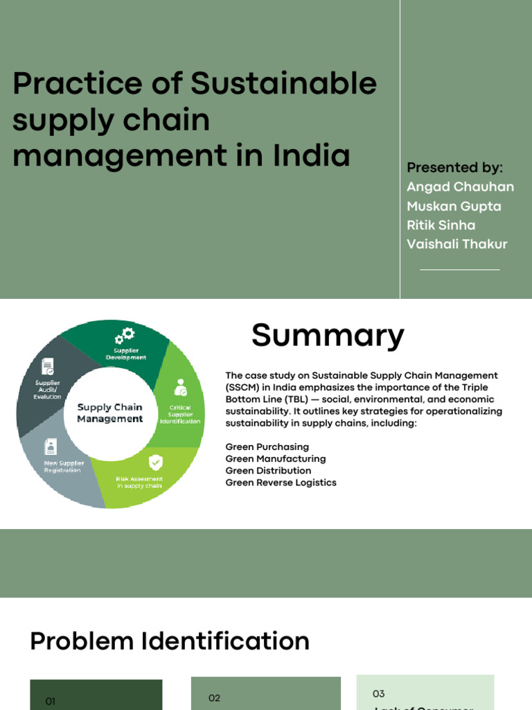 Practice of Sustainable Supply Chain Management in India | PDF