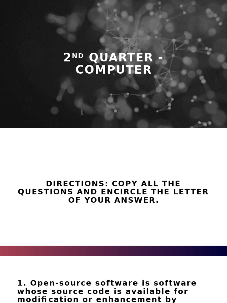 2nd Quarter - Computer PreTest | PDF