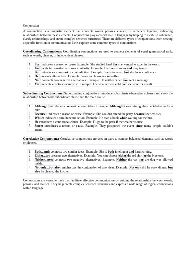 Conjunction | PDF
