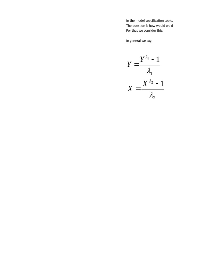 Box Cox Test - A | PDF