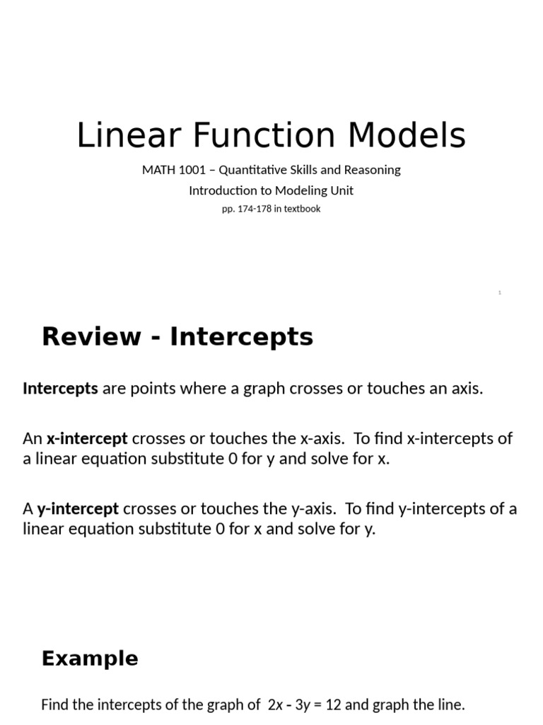 Linear Function Models | PDF