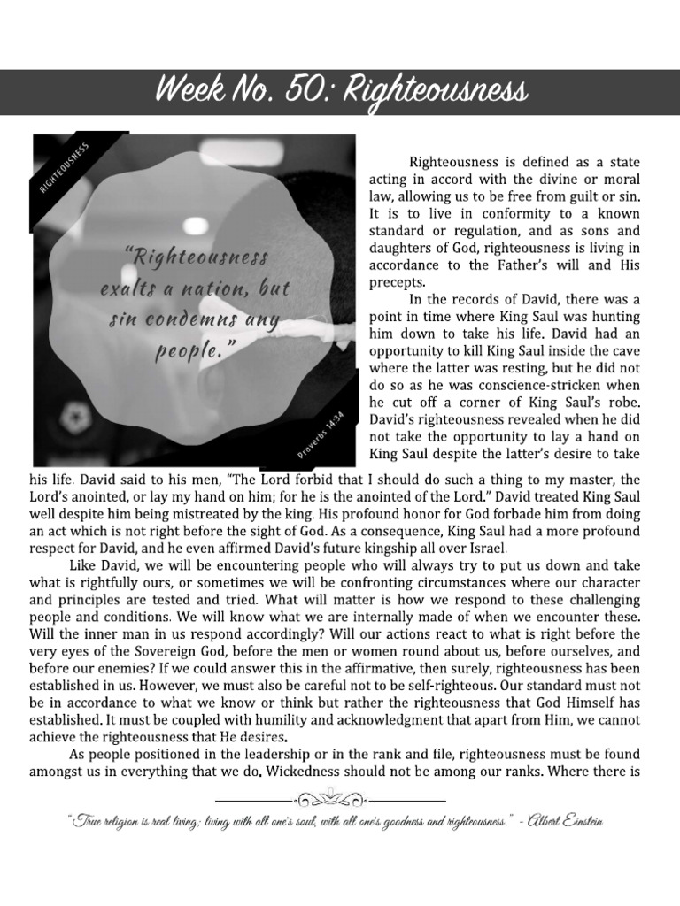 50 Righteousness Pdf