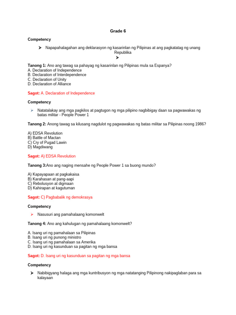 Grade 6 | PDF